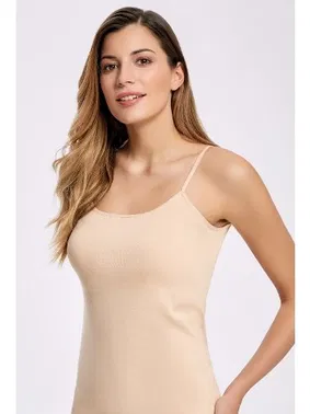 İlke %100 Pamuk Mat Biyeli Ip Askili Atlet Ten İlke 22201