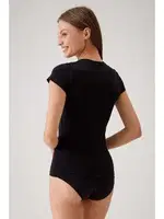 2Li Ekonomik Paket Yuvarlak Yaka Kısa Kol Basic T-shirt Pierre Cardin 1026 Siyah görsel 4