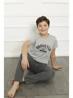 Cepli Baba Oğul Gri Aile Pijama Takım Akbeniz 50102 Gri görsel 9