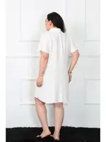 Dokuma Büyük Beden Düğmeli Tunik Gecelik Akbeniz 1022 görsel 4