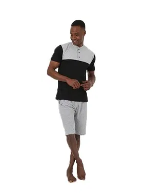 Akbeniz Yakası Düğmeli Erkek 3Lü Pijama Takım Akbeniz 6825 - Alternatif Görünüm