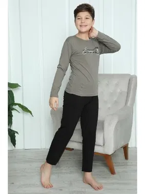 Akbeniz Vizon Erkek Çocuk Penye Pijama Takım Akbeniz 20418