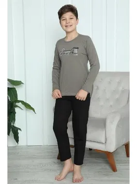 Akbeniz Vizon Erkek Çocuk Penye Pijama Takım Akbeniz 20418 - Alternatif Görünüm