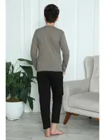 Vizon Erkek Çocuk Penye Pijama Takım Akbeniz 20418 Vizon farklı açı