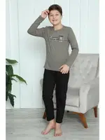 Vizon Erkek Çocuk Penye Pijama Takım Akbeniz 20418 Vizon görsel 8