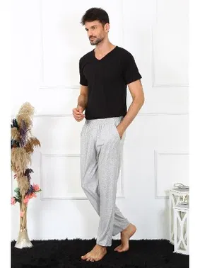 Akbeniz Gri Pamuklu Tek Alt Erkek Pijama Akbeniz 27495 - Alternatif Görünüm