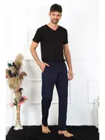 Cepli Erkek Pamuklu Lacivert Tek Alt Pijama Akbeniz 27495 Lacivert detay görünüm