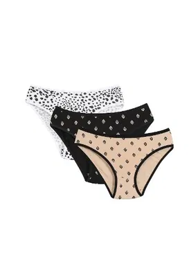 Akbeniz Karışık Desenli 3Lü Bayan Külot Akbeniz 40247