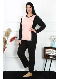 Akbeniz Yuvarlak Yaka Büyük Beden Penye Uzun Kollu Pijama Takım Akbeniz 202213