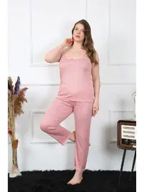 Akbeniz İnce Askılı Büyük Beden Kadın Pijama Takım Akbeniz 202195
