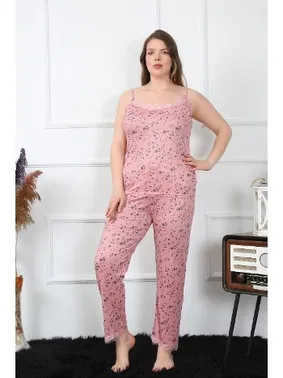 Akbeniz Yıldızlı Büyük Beden İp Askılı Kadın Pijama Takım Akbeniz 202198 - Alternatif Görünüm