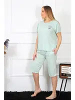 Kapri Büyük Beden Yeşil Kadın Pijama Takım Akbeniz 202193 Su Yeşili görsel 4