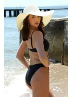 Akbeniz Kadın Destekli Fiyonklu Bikini 35003 Siyah görsel 5