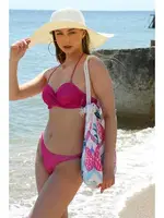 Akbeniz Kadın Dönmeli Straplez Fuşya Bikini 35002 Fuşya