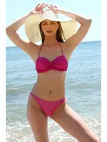 Akbeniz Kadın Dönmeli Straplez Fuşya Bikini 35002 Fuşya görsel 4