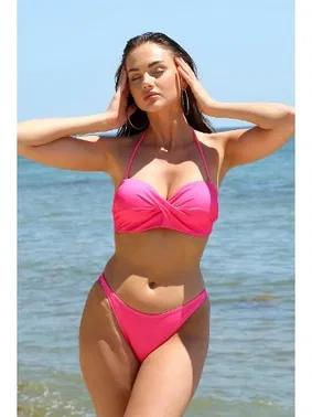 Akbeniz Akbeniz Kadın Dönmeli Straplez Mercan Bikini 35002