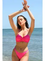 Akbeniz Kadın Dönmeli Straplez Mercan Bikini 35002 Mercan farklı açı