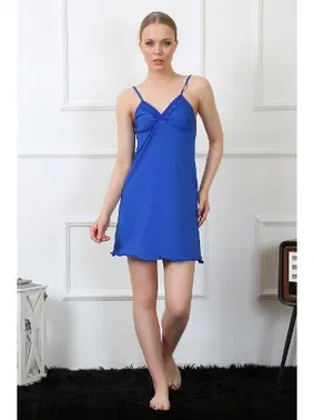 Akbeniz İp Askılı Penye Kısa Kadın Gecelik Akbeniz 367