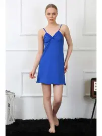 Akbeniz İp Askılı Penye Kısa Kadın Gecelik Akbeniz 367