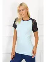 Kolu Dantelli Kadın Penye Pijama Takım Akbeniz 4148 Su Yeşili farklı açı