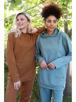 3 İplik Kadın Pamuklu Kapşonlu Cepli Eşofman Takım Akbeniz 9037 görsel 5