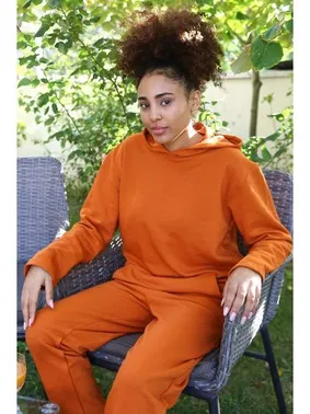 Akbeniz Kadın Pamuk Kapşonlu Cepli 3 İplik Eşofman Takım Akbeniz 9037 - Alternatif Görünüm