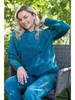 Kapşonlu 3 İplik Kanguru Cepli Turkuaz Eşofman Takım Akbeniz 9037 Turkuaz görsel 4