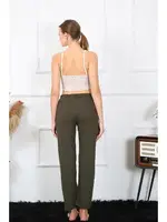 Çizgili Pamuklu Tek Alt Kadın Pijama Akbeniz 27464 Haki görsel 6