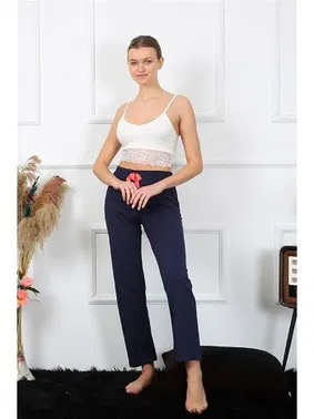 Akbeniz Beli Lastikli Kadın Pamuklu Alt Pijama Akbeniz 27468 - Alternatif Görünüm