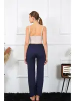Beli Lastikli Kadın Pamuklu Alt Pijama Akbeniz 27468 Lacivert görsel 5