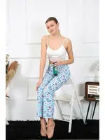 Kalpli Mavi Kadın Pamuklu Tek Alt Pijama Akbeniz 27469 Mavi farklı açı