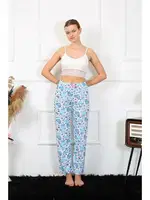 Kalpli Mavi Kadın Pamuklu Tek Alt Pijama Akbeniz 27469 Mavi görsel 4