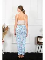 Kalpli Mavi Kadın Pamuklu Tek Alt Pijama Akbeniz 27469 Mavi görsel 5