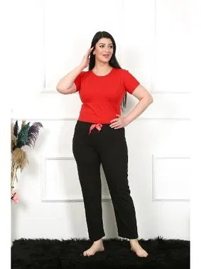 Akbeniz Siyah Pamuklu Büyük Beden Tek Alt Pijama Akbeniz 27478