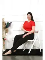 Siyah Pamuklu Büyük Beden Tek Alt Pijama Akbeniz 27478 Siyah detay görünüm