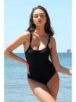 Akbeniz Kadın Sırt Dekolteli Mayo 34016 Siyah görsel 5