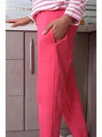 Enine Çizgili Uzun Kollu 3 İplik Kadın Pijama Takım Akbeniz 4179 Beyaz görsel 4