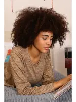 Uzun Kollu Yuvarlak Yaka Penye Pijama Takım Akbeniz 4178 Sütlü Kahve farklı açı