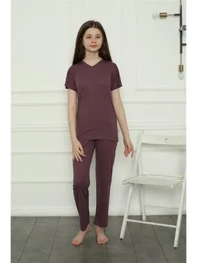 Akbeniz Kız Çocuk Penye Pijama Takım Akbeniz 20399