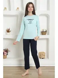 Akbeniz Kız Çocuk Kelebekli Penye Pijama Takım Akbeniz 20421