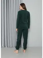 Yuvarlak Yaka Welsoft Polar Uzun Kollu Pijama Takımı Akbeniz 8516 görsel 6
