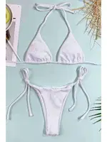 Yandan Bağlamalı V Kesim Bikini Altı Angelsin 4210 Beyaz detay görünüm