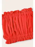 Angelsin Brezilya Model Büzgülü Bağlamalı Bikini Altı Kırmızı MS41649 Kırmızı görsel 4