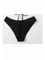 Arkadan Büzgülü Brezilyan Bikini Altı Angelsin MS42288 Siyah görsel 4