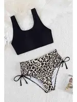 Leopar Yanlardan Büzgü Ayarlama Detaylı Bikini Altı Angelsin 43148 Çok Renkli detay görünüm