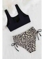 Leopar Yanlardan Büzgü Ayarlama Detaylı Bikini Altı Angelsin 43148 Çok Renkli farklı açı