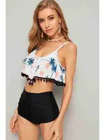 Önden Büzgülü Yüksek Bel Bikini Altı Angelsin Siyah farklı açı