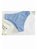 Geniş Kesim Fitilli Kumaş Yüksek Bel Bikini Altı Angelsin 41698 Mavi görsel 4