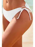 Beyaz Yandan Bağlamalı Bikini Altı Angelsin Beyaz farklı açı