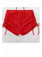 Büzgü Detaylı Yüksek Bel Bikini Altı Kırmızı Angelsin 43188 detay görünüm